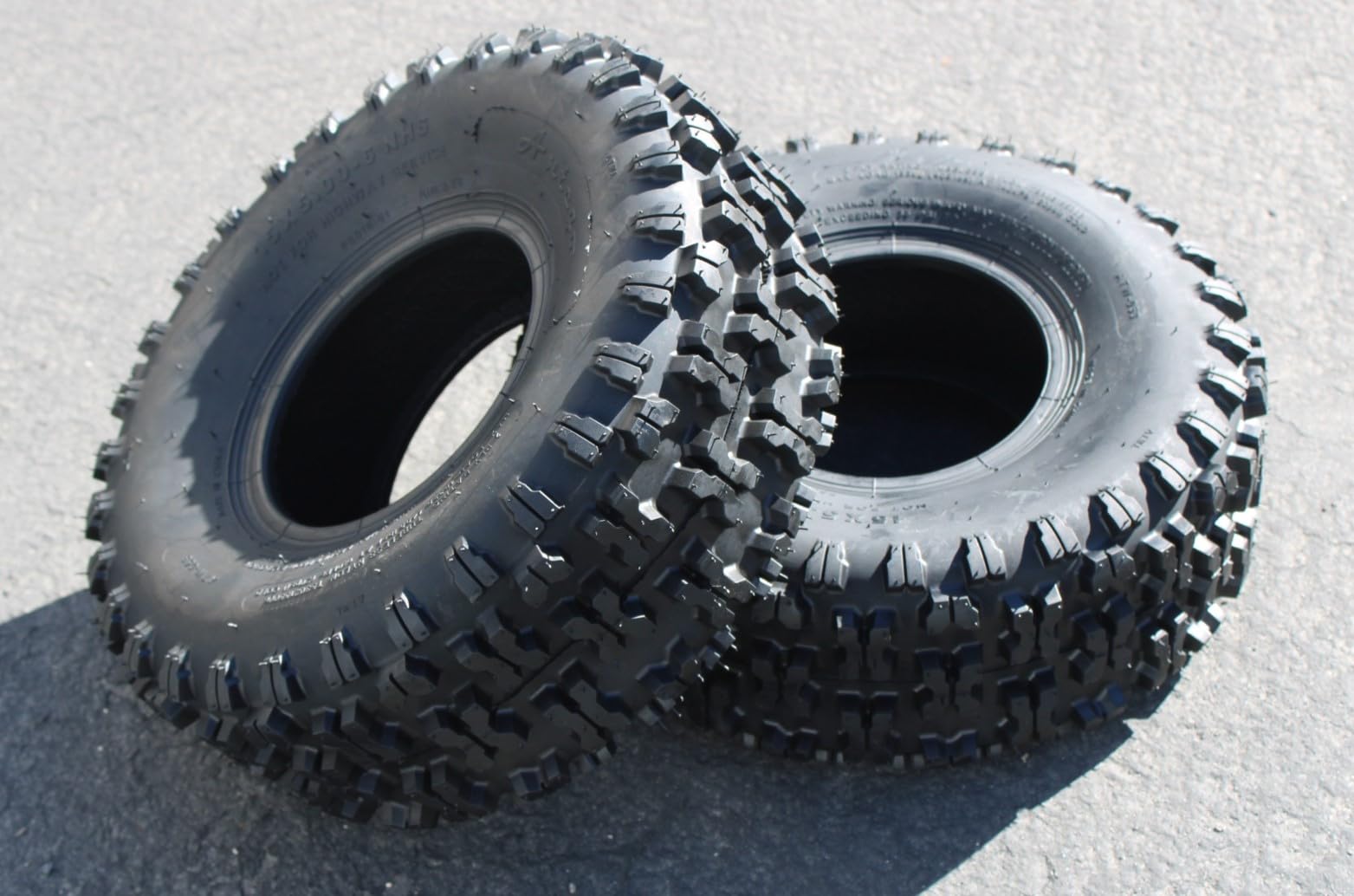 (Set of 2) Antego 15X5.00-6 ATW-053 2 ply Snow Blower Tires Non-directional