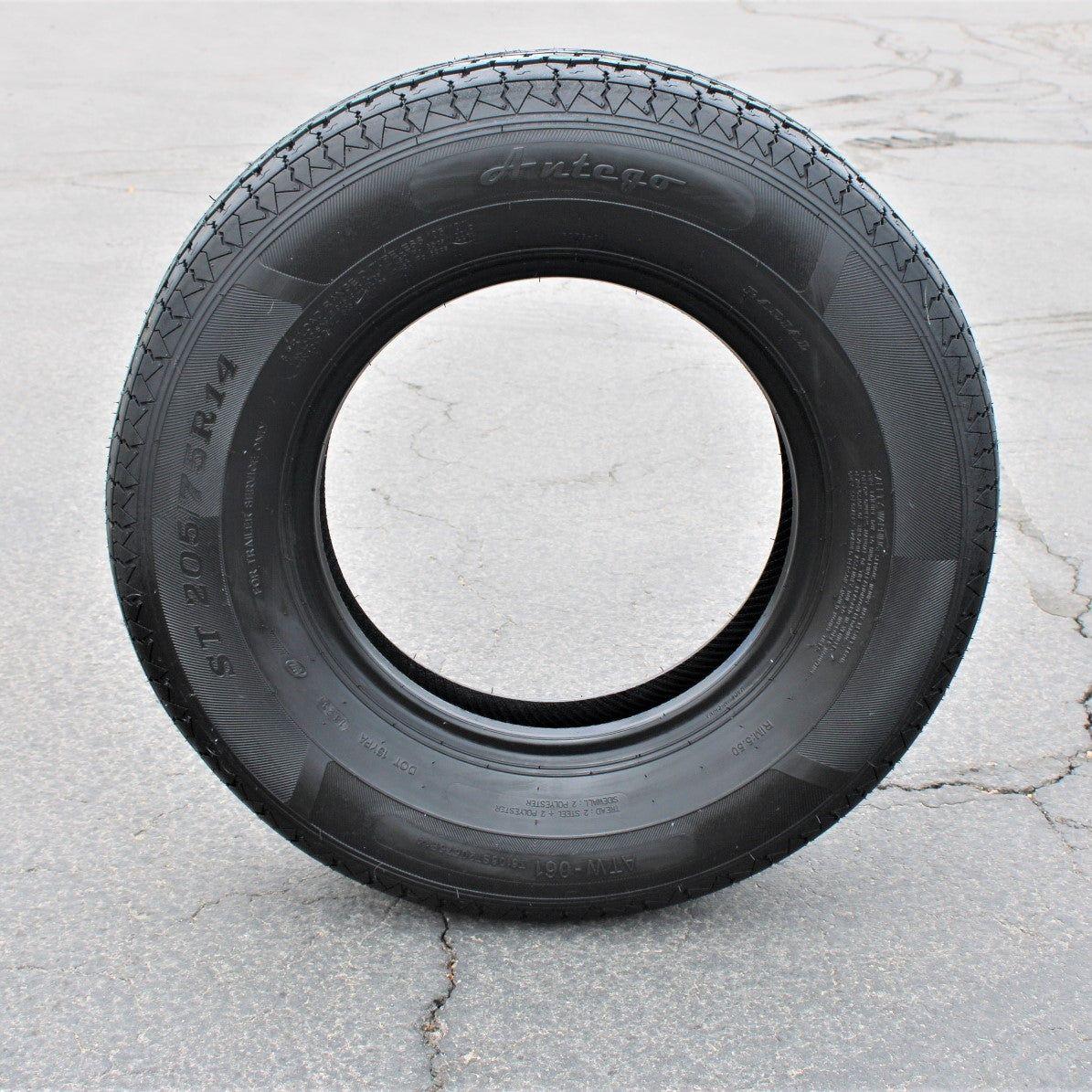 Antego ST205/75R14 Radial Trailer Tire, 8 Ply Load Range D (Set of 1)