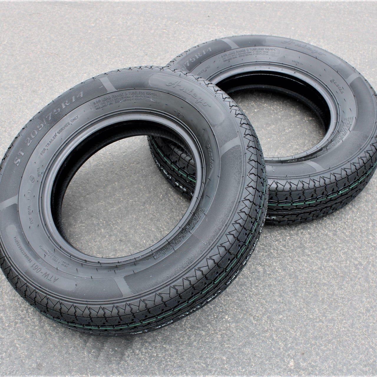 ST205/75R14 Trailer Tires Radial 8 Ply Load Range D - 0