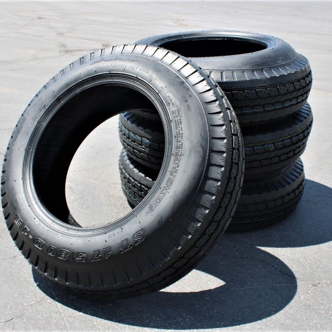 Antego ST175/80D13 Bias Trailer Tire, 6 Ply Load Range C (Set of 4) - 0