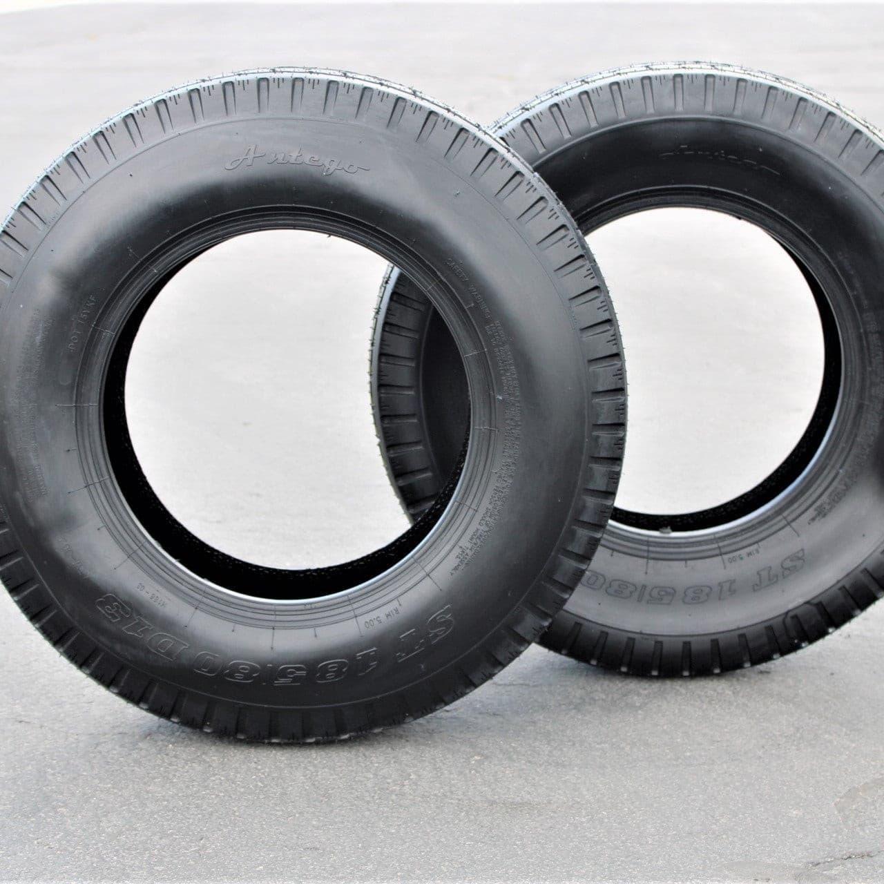 Antego ST185/80D13, 6PR Load Range C Trailer Tire by Antego Tire & Wheel (Set of 2)