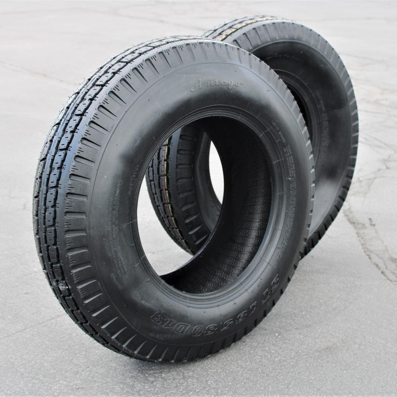 Antego ST185/80D13, 6PR Load Range C Trailer Tire by Antego Tire & Wheel (Set of 2)