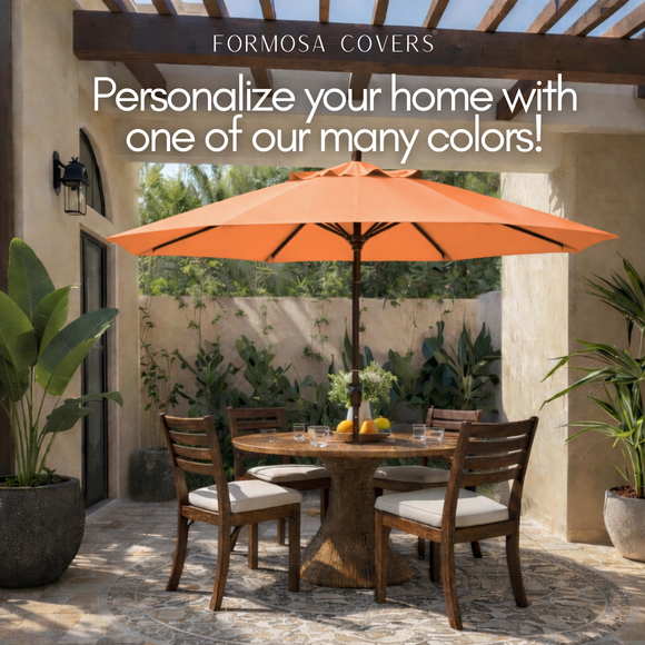 9ft Market Patio Umbrella 8 Rib Replacement Canopy Tangerine