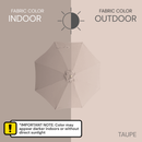 9ft Market Patio Umbrella 6 Rib Replacement Canopy Taupe-10