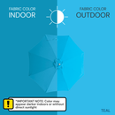 9ft Market Patio Umbrella 6 Rib Replacement Canopy Teal-9
