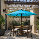 9ft Market Patio Umbrella 6 Rib Replacement Canopy Teal-7