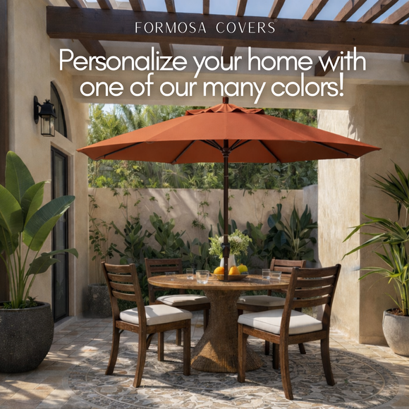 9ft Market Patio Umbrella 6 Rib Replacement Canopy Terracotta