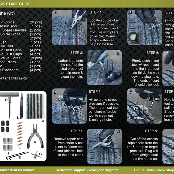 TRX-50 Heavy Duty Tire Repair Kit (50 pcs)