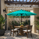 11ft Market Patio Umbrella 8 Rib Replacement Canopy Aruba Turquoise-4