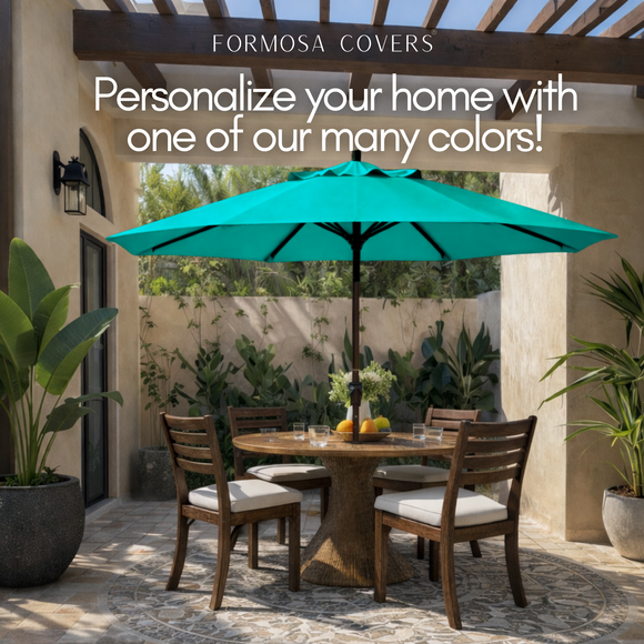 9ft Market Patio Umbrella 8 Rib Replacement Canopy Turquoise Olefin