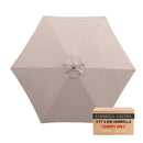 9ft Market Patio Umbrella 6 Rib Replacement Canopy Taupe-1