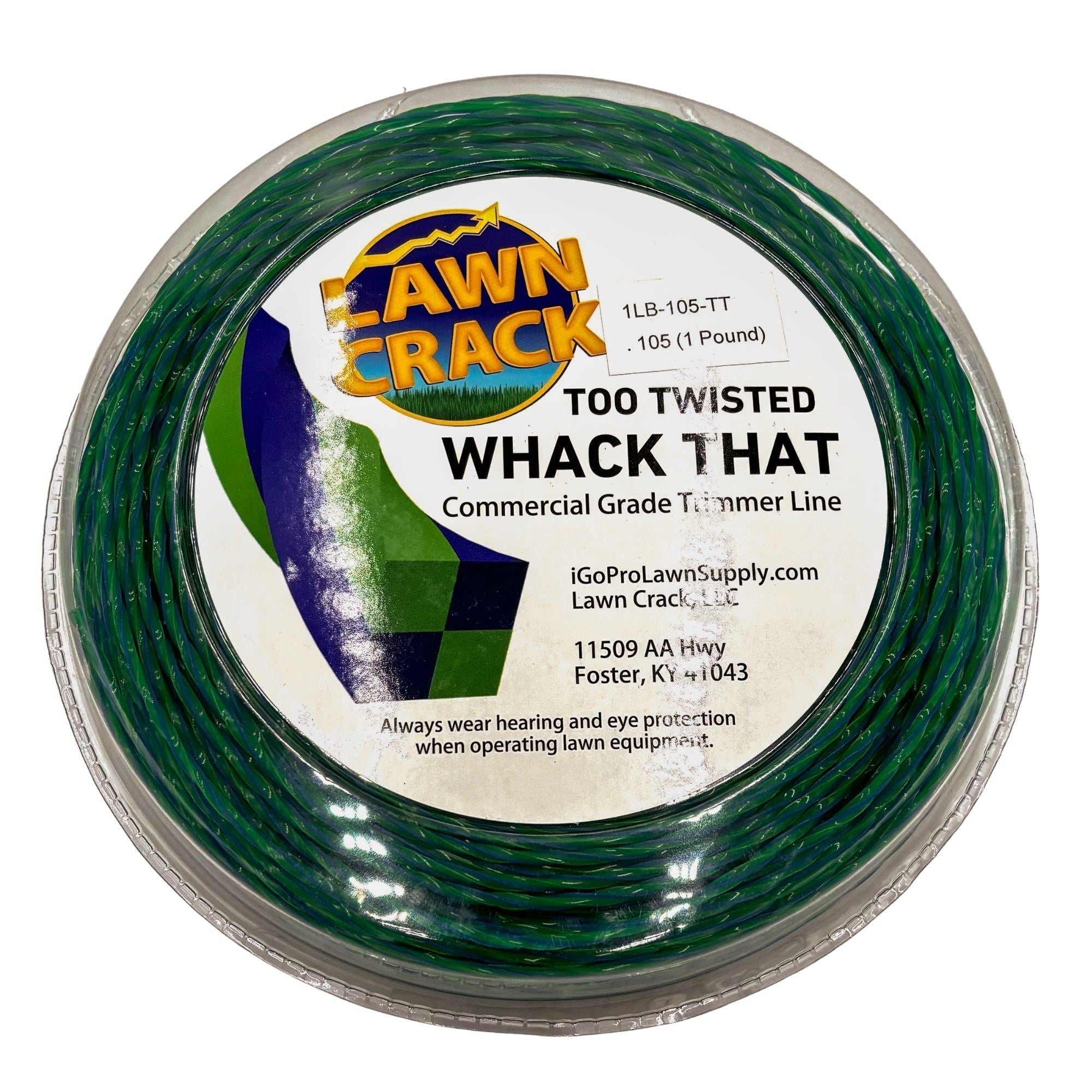 .105 Too Twisted Trimmer Line 1 Pound Commercial Grade Lawn Crack