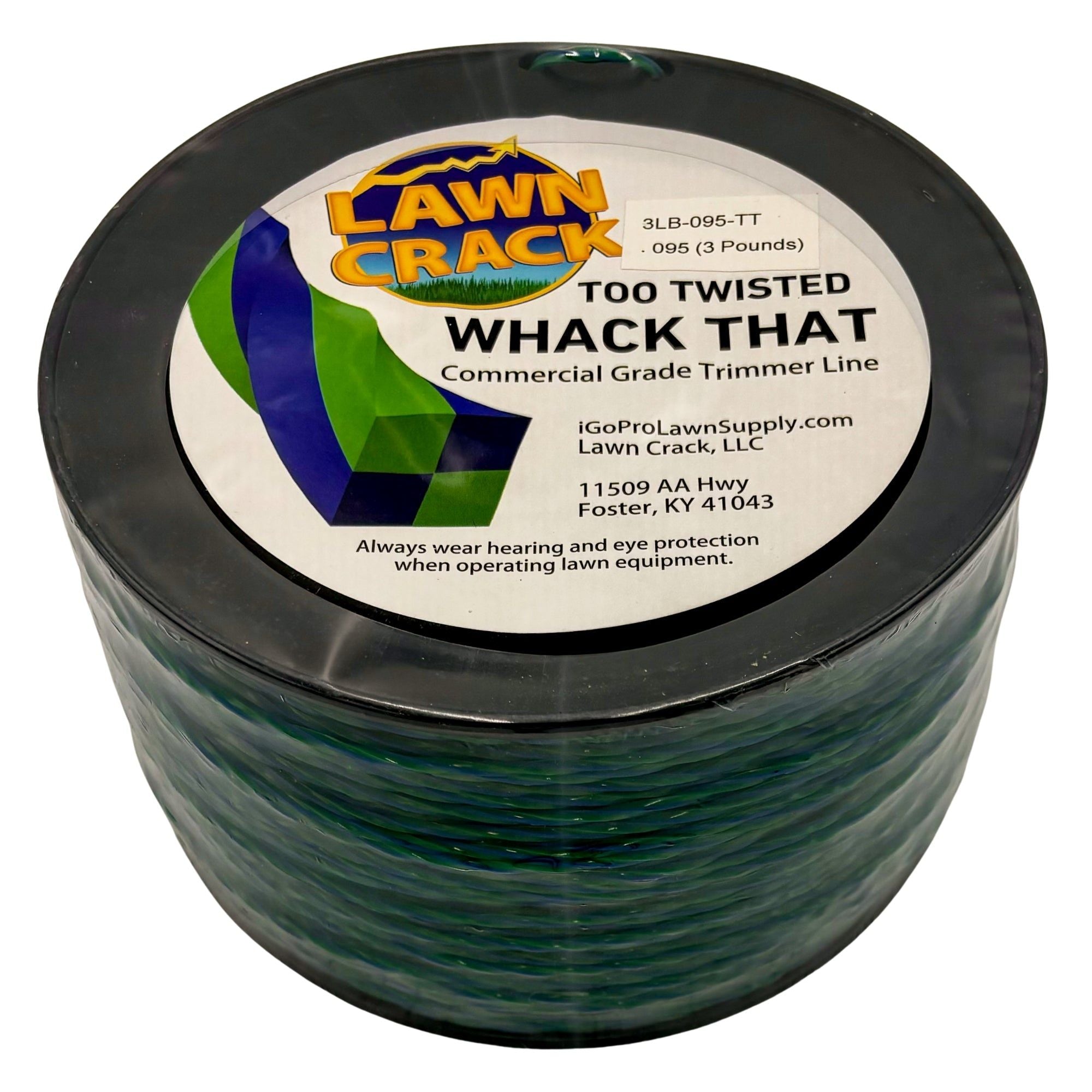 .095 Too Twisted Trimmer Line 3 Pounds Commercial Grade Lawn Crack