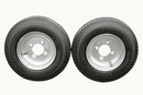 Antego Tire and Wheel (Set of 2) 4.80-8 Tire and Wheel Assemblies, Galvanized 4 Lug Trailer Tires and Wheels, 6 Ply, Load Range C-1