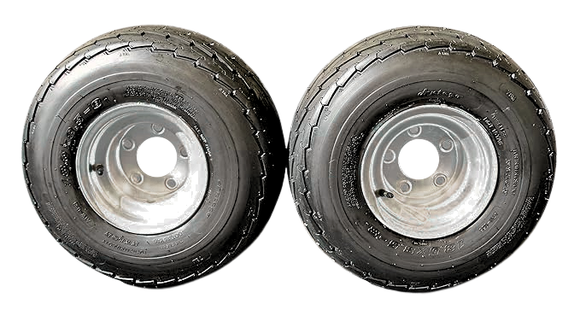 Antego 5-hole 8" x 7" Set of 2 Galvanized Trailer Wheel & Tire 215/60-8 (18.5x8.50-8)