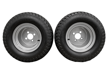 (Qty: 1) 20x12.00-10 with 10x8.5 Hustler Chrome Silver Assembly - 0