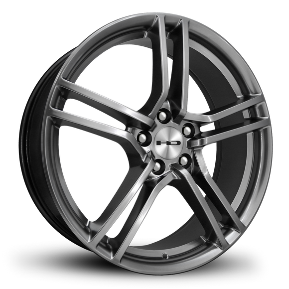HD Wheels Vento 17x7 +38 5x114.3mm 73.1mm Hyper Black