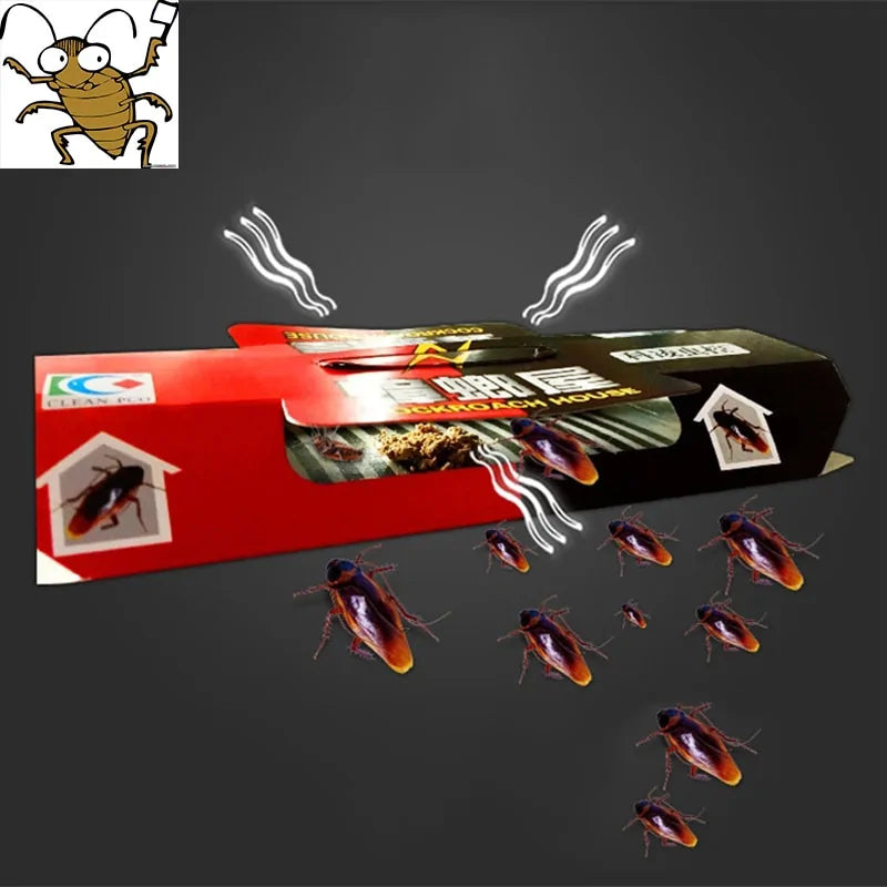 10Pcs Cockroach Sticky Glue Traps 🪳✨ | Eco-Friendly Pest Repellent 🌱 | Non-Toxic Roach Control 🚫