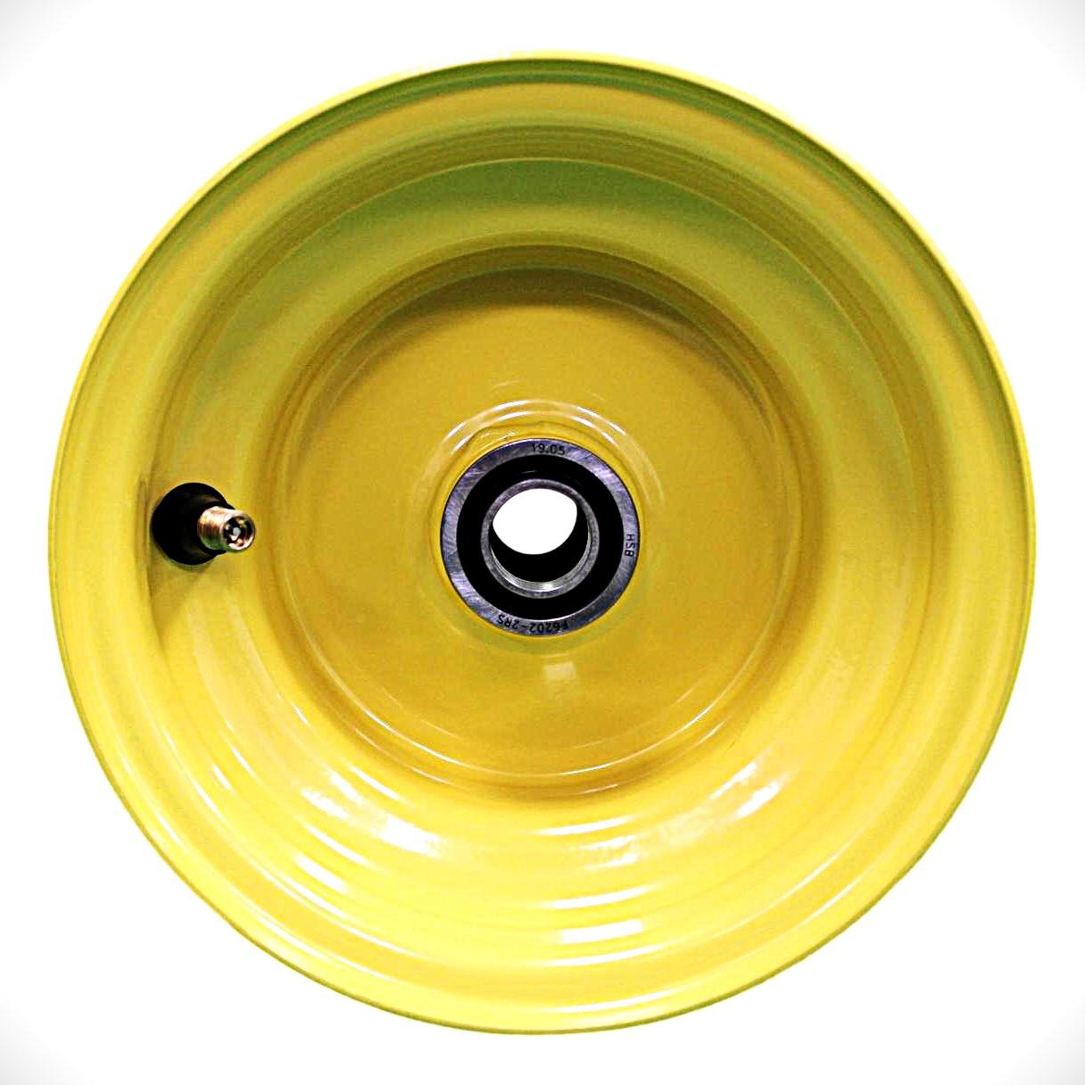 6x4.5 Hubbed Wheel - JD Yellow (Set of 2) - 0