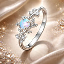 925 Sterling Silver Opal & CZ Ring 0.2cm Size 6.0 for Women-1