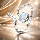 925 Sterling Silver 0.8 Carat Genuine Moonstone Ring for Women-1