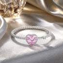 925 Sterling Silver Plated Platinum CZ Ring Size 9.0 for Women-2
