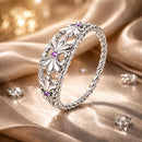 925 Sterling Silver Oxidized 1.3mm Pavé Set CZ Ring Size 6.0 for Women-1