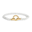 18K Yellow Gold Vermeil Pearl Infinity Lock Tennis Bracelet-1