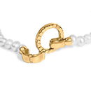 18K Yellow Gold Vermeil Pearl Infinity Lock Tennis Bracelet-2
