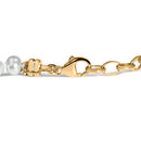18K Yellow Gold Vermeil Cultured Pearl Station Link Bracelet-2