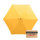 9ft Market Patio Umbrella 6 Rib Replacement Canopy Yellow Olefin-1