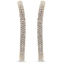 18K Rose Gold 6.90 Cttw Pave Set Diamond Inside Out Eternity Hoop Earrings (F-G Color, VS1-VS2 Clarity)-5