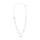 18K Rose Gold 1/2 Cttw Diamond and Freshwater Pearl Double Strand Station Necklace  (G-H Color, SI1-SI2 Clarity) - Adjustable up to 16" to 20"-6