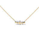 18K Rose Gold 3/4 Cttw Pave Diamonds and Graduated Green Tsavorite Gemstone Curved Bar Choker Necklace (G-H Color, SI1-SI2 Clarity) - Adjustable up to 14" - 16.5"-7