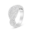 18K White Gold Cluster 2 1/4 Cttw Diamond Fashion Ring (F-G Color, VS1-VS2 Clarity) - Ring Size 7-6