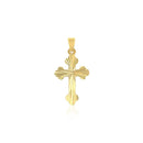 14k Tri Color Gold Cross Pendant-2