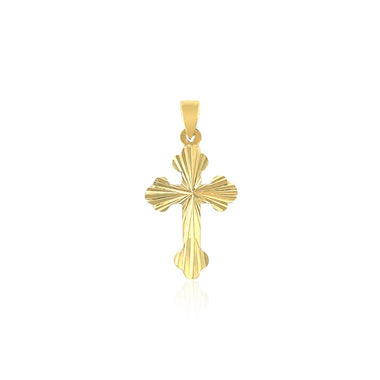 14k Tri Color Gold Cross Pendant - 0