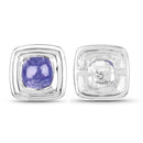 4.74 Carat Genuine Tanzanite .925 Sterling Silver Earrings-4