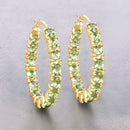 5.10 Carat Genuine Peridot .925 Sterling Silver Earrings-2
