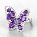 4.32 Carat Genuine Amethyst .925 Sterling Silver Ring-4