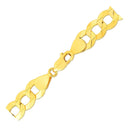 14k Yellow Gold Solid Curb Bracelet 10.0mm-3