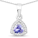 3.22 Carat Genuine Tanzanite & White Topaz .925 Sterling Silver Ring-4