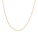14k Rose Gold Adjustable Cable Chain 0.9mm-2