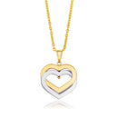 14k Two-Tone Gold Intertwined Hearts Pendant-1