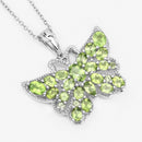 4.05 Carat Genuine Peridot .925 Sterling Silver Pendant-4