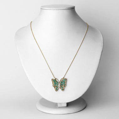 2.60 Carat Genuine Emerald and White Zircon .925 Sterling Silver Necklace - 0