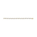 10k Yellow Gold 3.00 Cttw Round-Cut and Baguette-Cut Floral Link 7.25" Bracelet (I-J Color, I1-I2 Clarity)-4