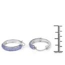 3.06 Carat Genuine Tanzanite .925 Sterling Silver Earrings-3