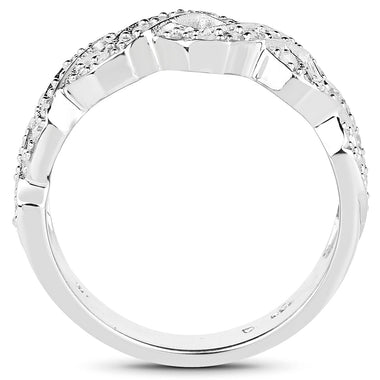 0.40 Carat Genuine White Diamond .925 Sterling Silver Ring - 0