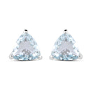 1.26 Carat Genuine Aquamarine .925 Sterling Silver Earrings-1